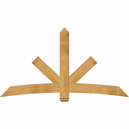 Ekena Millwork Alberta Rough Sawn Timber Gable Bracket, Western Red Cedar, 84"W x 45"H x 4"D x 6"F, 13/12 Pitch GBW084X45X0406ALB00RWR